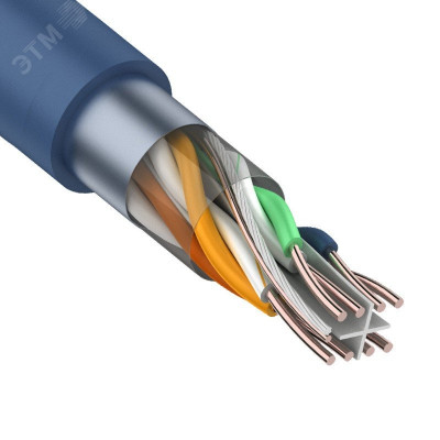 Кабель витая пара FTP 4PR 23AWG CAT6 (бухта 305 м ) , REXANT