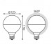 Лампа Gauss Filament G125 9W 890lm 4100К Е27 mirror-milky LED 1/10