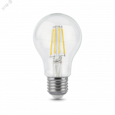 Лампа Gauss Filament А60 8W 740lm 2700К Е27 LED 1/10/40