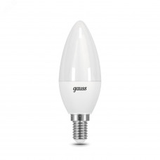 Лампа Gauss Свеча 9.5W 890lm 3000К E14 LED 1/10/100