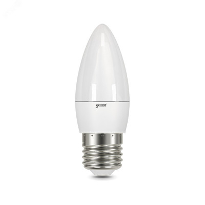 Лампа Gauss Свеча 6.5W 550lm 6500К E27 LED 1/10/100