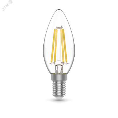 Лампа Gauss Basic Filament Свеча 4,5W 400lm 2700К Е14 LED 1/10/50