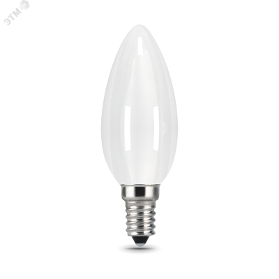 Лампа Gauss Filament Свеча 5W 420lm 2700К Е14 milky LED 1/10/50