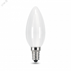 Лампа Gauss Filament Свеча 9W 590lm 3000К Е14 milky LED 1/10/50