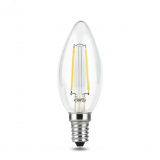 Лампа Gauss Filament Свеча 5W 420lm 2700К Е14 LED 1/10/50