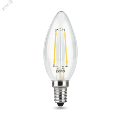 Лампа Gauss Filament Свеча 5W 450lm 4100К Е14 диммируемая LED 1/10/50