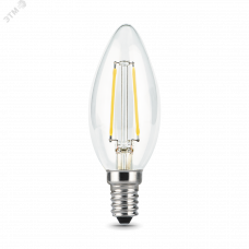 Лампа Gauss Filament Свеча 9W 710lm 4100К Е14 LED 1/10/50