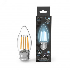 Лампа Gauss Filament Свеча 7W 580lm 4100К Е27 LED 1/10/50