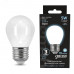 Лампа Gauss Filament Шар 5W 450lm 4100К Е27 milky LED 1/10/50