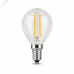 Лампа Gauss Filament Шар 5W 420lm 2700К Е14 LED 1/10/50