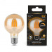 Лампа Gauss Filament G95 6W 620lm 2400К Е27 golden диммируемая LED 1/20