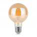 Лампа Gauss Filament G95 6W 620lm 2400К Е27 golden диммируемая LED 1/20