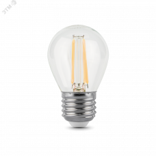 Лампа Gauss Filament Шар 7W 550lm 2700К Е27 LED 1/10/50