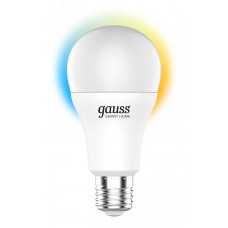 Лампа Gauss Smart Home A60 10W 1055lm 2700-6500К E27 изм.цвет.темп.+диммирование LED 1/10/40