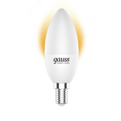 Лампа Gauss Smart Home С37 5W 470lm 2700К Е14 диммируемая LED 1/10/40