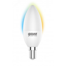 Лампа Gauss Smart Home С37 5W 470lm 2700-6500К Е14 изм.цвет.темп.+диммирование LED 1/10/40