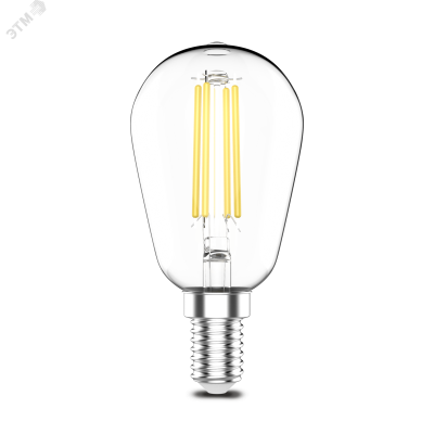 Лампа Gauss Basic Filament ST45 4,5W 470lm 2700К Е14 LED 1/10/50