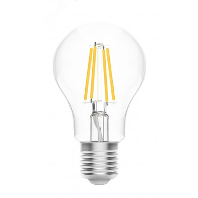 Лампа Gauss Smart Home Filament А60 7W 806lm 2700К E27 диммируемая LED 1/10/40