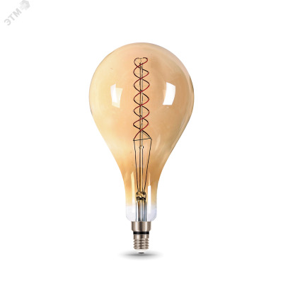 Лампа Gauss Filament А160 8W 620lm 2400К Е27 golden flexible LED 1/6