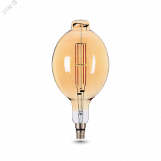 Лампа Gauss Filament BT180 8W 780lm 2400К Е27 golden straight LED 1/6