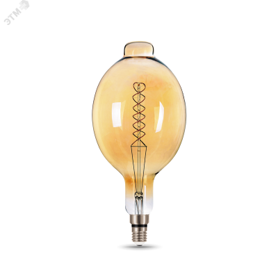 Лампа Gauss Filament BT180 8W 620lm 2400К Е27 golden flexible LED 1/6