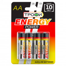 Батарейка Трофи LR6-4BL ENERGY POWER Alkaline (40/640/20480)