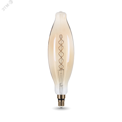 Лампа Gauss Filament BT120 8W 620lm 2400К Е27 golden flexible LED 1/10