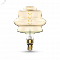 Лампа Gauss Filament BD180 8W 560lm 2400К Е27 golden flexible LED 1/4