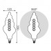 Лампа Gauss Filament TL120 6W 200lm 2400К Е27 gray flexible LED 1/10