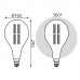 Лампа Gauss Filament PS160 6W 330lm 4000К Е27 gray straight LED 1/6