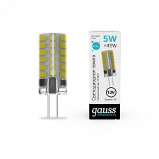 Лампа Gauss Elementary G4 12V 5W 400lm 4100K силикон LED 1/20/200