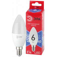 Лампа светодиодная LED B35-6W-865-E14 R (диод, свеча, 6Вт, хол, E14) (10/100/3500)