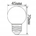 Лампа светодиодная, (1W) 230V E27 2700K G45, LB-37