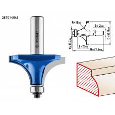 Фреза кромочная калевочная №1 50,8x25мм, радиус 19мм