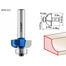 Фреза кромочная калевочная №2 22.2x8мм, радиус 4.8мм