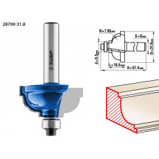 Фреза кромочная калевочная №7 31,8x17мм, радиус 8мм