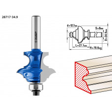 Фреза кромочная фигурная №6(многопрофильная) 34,9x25.4мм, хвостовик 8мм