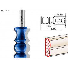 Фреза кромочная фигурная №8 32x57мм, хвостовик 12мм