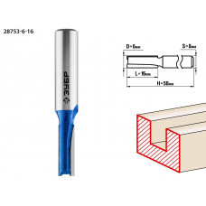 Фреза пазовая прямая 6x16мм, хвостовик 8мм