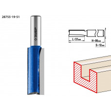 Фреза пазовая прямая с нижними подрезателями 19x51мм, хвостовик 12мм