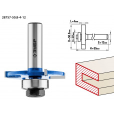 Фреза горизонтально-пазовая 50,8x4мм, хвостовик 12мм