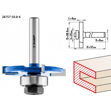 Фреза горизонтально-пазовая 50,8x6мм, хвостовик 8мм