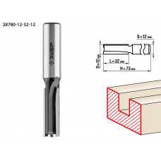 Фреза пазовая прямая 12x32мм, хвостовик 12мм
