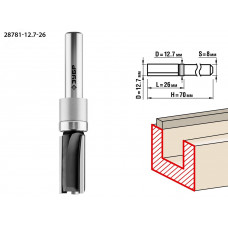 Фреза пазовая прямая с верхним подшипником 12.7x26мм, хвостовик 8мм
