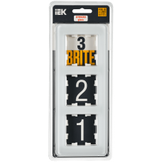 BRITE Рамка 3 поста РУ-3-2-Бр стекло белый RE IEK