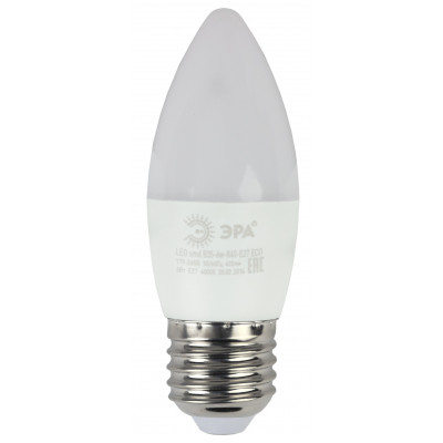 LED лампа  B35-6W-827-E27 (диод, свеча, 6Вт, тепл, E27)