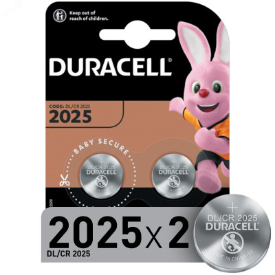 Duracell Specialty литиевая батарейка типа таблетка 2025, 3 V, упаковка из 2 шт. (DL2016/CR2016), предназначена для использования в электронных брелоках, весах,