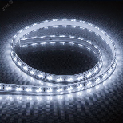 Лента светодиодная,120SMD(5730)/м 11Вт/м 230V IP65 50м, 6500K, LS705 с 1 сетевым шнуром, 2 заглушками, 2 коннекторами в комплекте