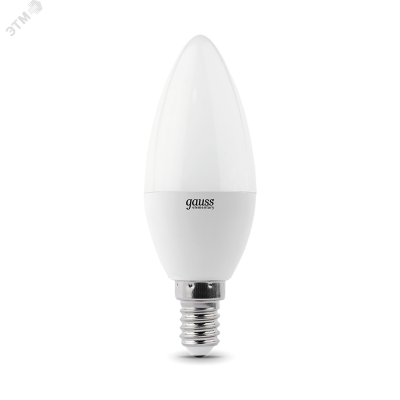 Лампа Gauss Elementary Свеча 8W 560lm 6500K Е14 LED 1/10/100