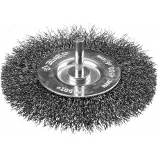 Щетка дисковая для дрели, витая стальная проволока 0,3мм, 100мм ''Профессионал''.